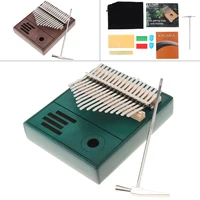 17 key kalimba thumb piano single board mahogany record style sound hole mbira mini keyboard instrument for beginner
