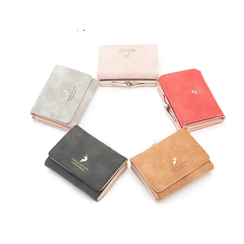 Новинка 2020 Женский кошелек модный короткий и милый с животными Корейская версия