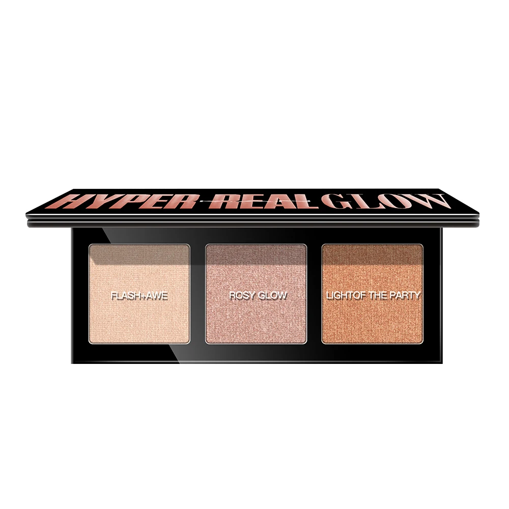 Кан 3 цвета блеск косметическое средство Палетка пудры макияж для лица бронзер