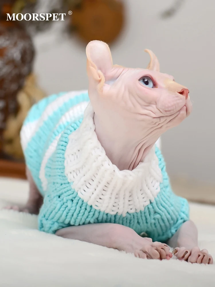 Сфинкс Deven одежда голая кошка теплый свитер Одежда для домашних животных котов