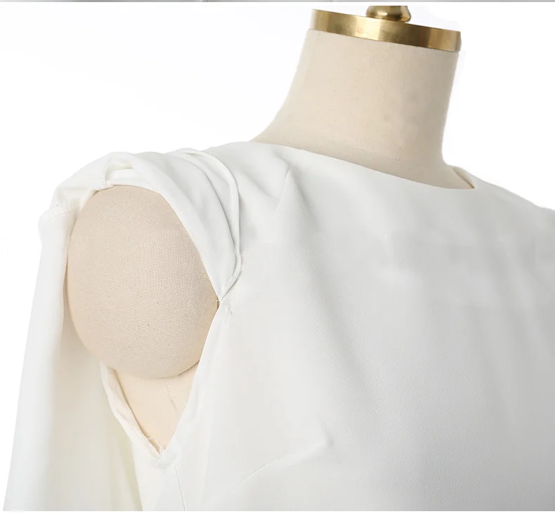

2021 Fashion Women Shirts Fake Two Pieces Cloak Sleeve Cape Shirt Female Summer Chiffon Blouse Camisas Mujer Chemises Femme