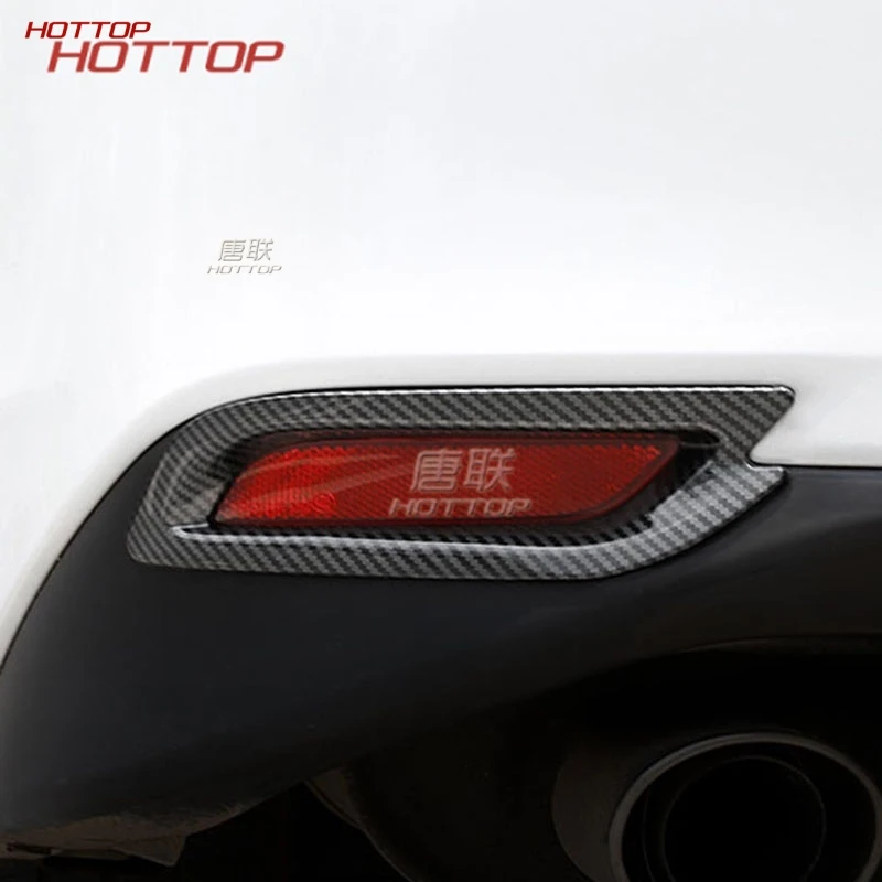 Abs Углеродные задние противотуманные фары рамка наклейка отделка бампер