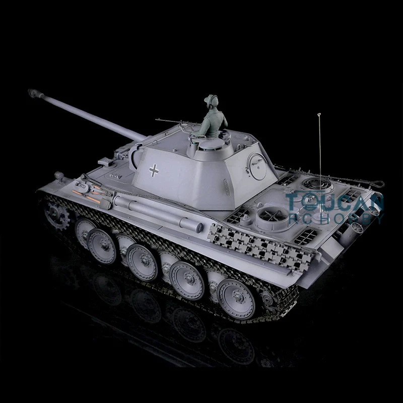 Heng Long 1/16 серый RC Танк 7.0 пластиковая немецкая пантера G RTR 3879 360 ° вращающаяся