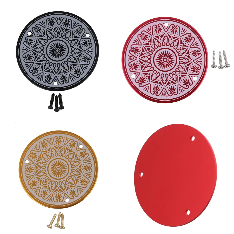 

Black Aluminium Alloy Round Electric Guitar Cover Backplate 52mm Dia