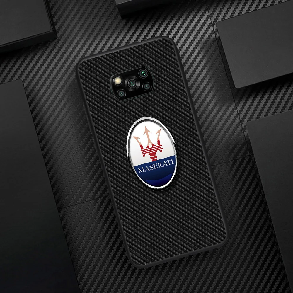 

Maserati Car Logo Phone Case Cover Hull For Xiaomi Mi A2 A3 8 9 SE 9T 10 10T Lite Pro Ultra Poco X3 black Cover 3D Funda Pretty