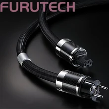 FURUTECH-Cable de alimentación alfa-occ Alpha PS-950-18, fibra de carbono, insignia, mejora de fiebre, versión de Cable de alimentación de CA