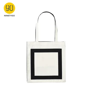 NINETYGO 90FUN Холщовая Сумка для покупок 100% хлопок модная сумка Холщовая Сумка-тоут женская Повседневная сумка через плечо многоразовые сумки для покупок