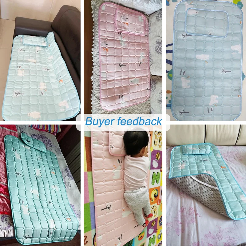 

Детские охлаждающие коврики Babyinner, летние коврики для кроватки с подушкой, Детские латексные подледные шелковые спальные коврики, детский м...