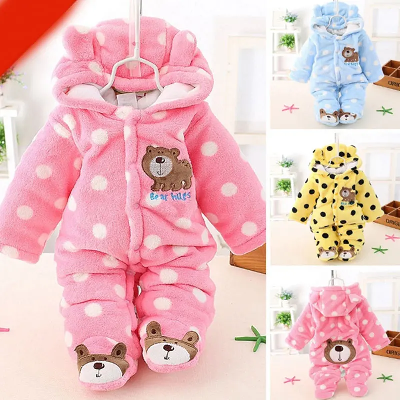 

Baby Winter Romper Cotton Padded Thick Newborn Baby Girl Warm Jumpsuit Autumn Fashion Baby's Wear Kid Climb Clothes AY822256