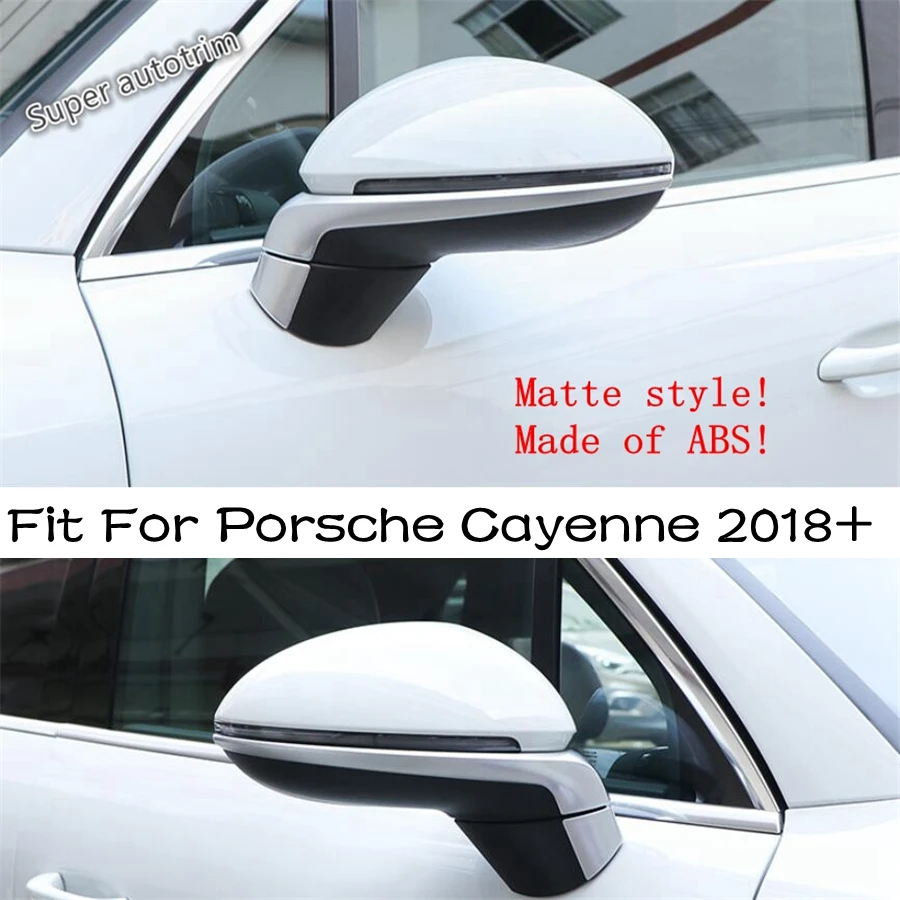 

Lapetus Side Door Rearview Mirror Cover Trim Garnish Molding Overlay Strip Exterior Fit For Porsche Cayenne 2018 - 2022 ABS