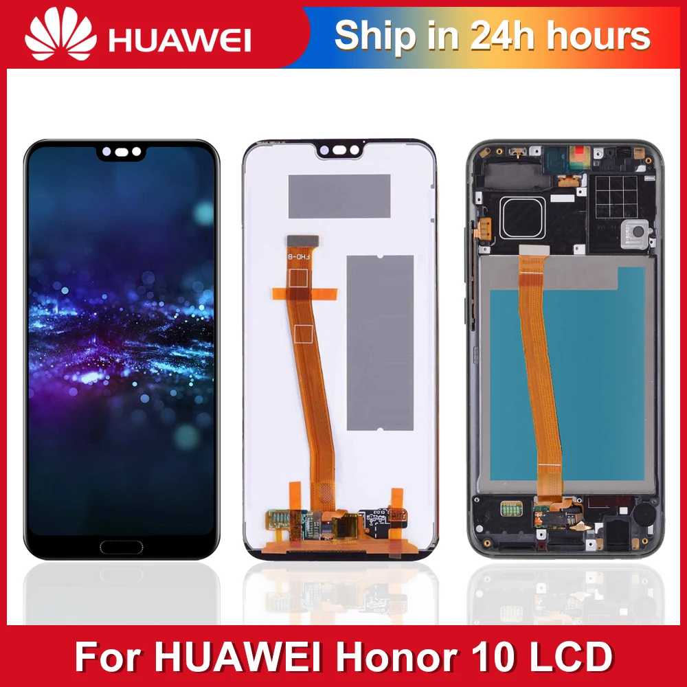 

5.84 inch Screen For Huawei Honor 10 Display With Fingerprint 10 Touches LCD Replacement For Honor 10 COL-L29 L19 AL10 TL10 lcd