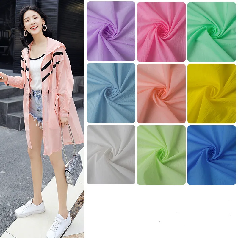 Ультратонкая суперлегкая Солнцезащитная ткань 20D однотонная нейлоновая тафта