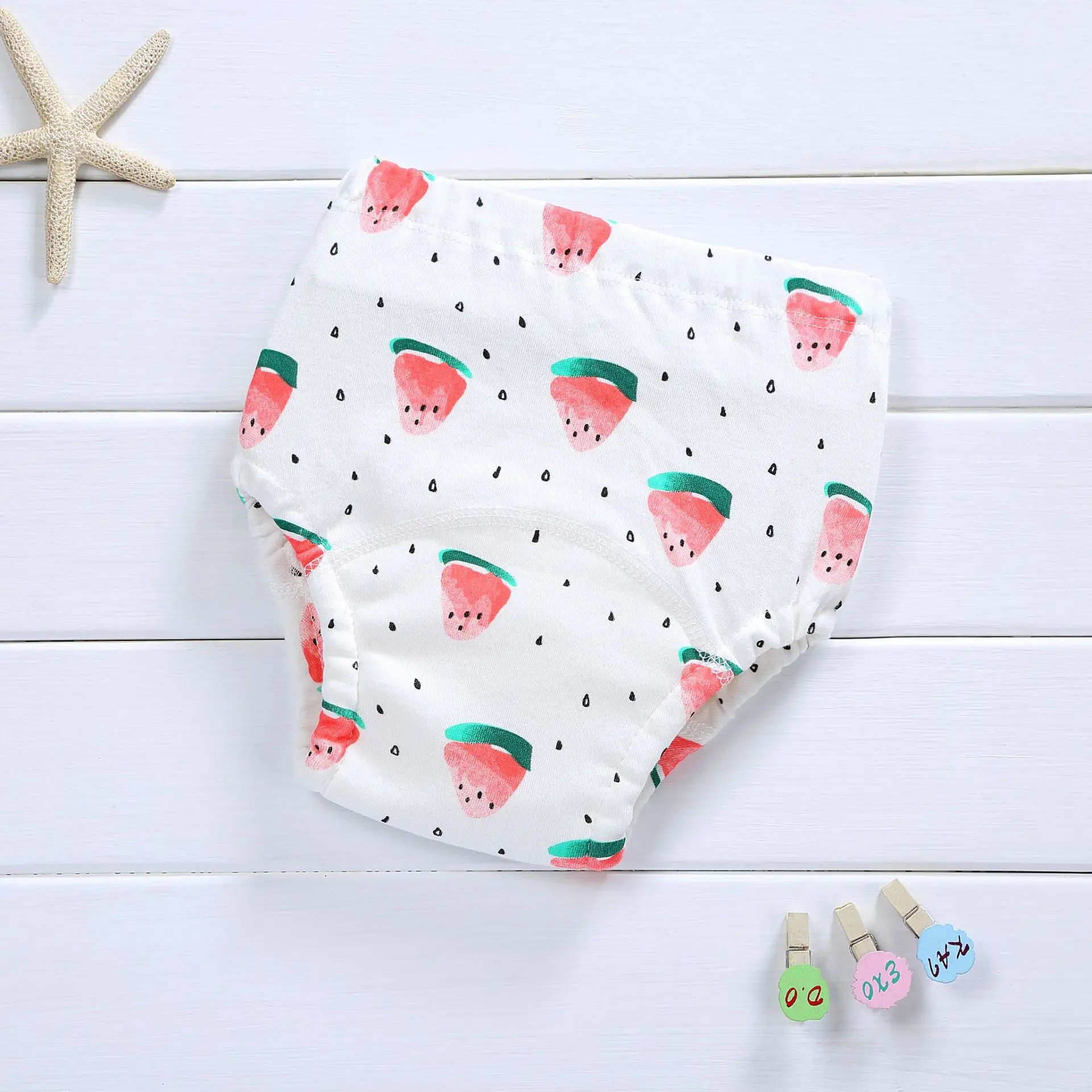 Baby Infant diaper Reusable Washable 4 Layers Crotch Toddler Waterproof Training Pants Cotton Changing Nappy Cloth Panties images - 6