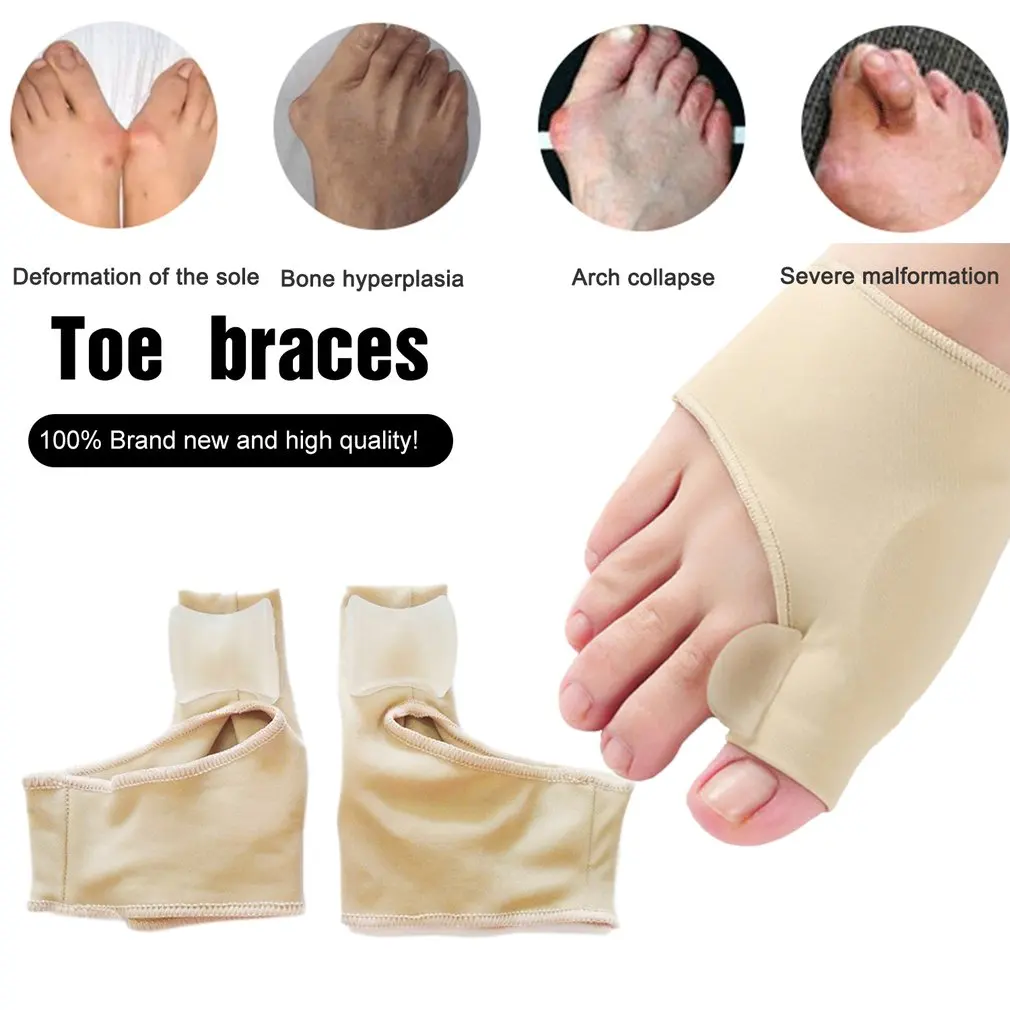 

A Pair/Set Comfortable Soft Bunion Protector Toe Straightener Toe Separating Silicone Toe Separators Thumb Feet Care Adjuster