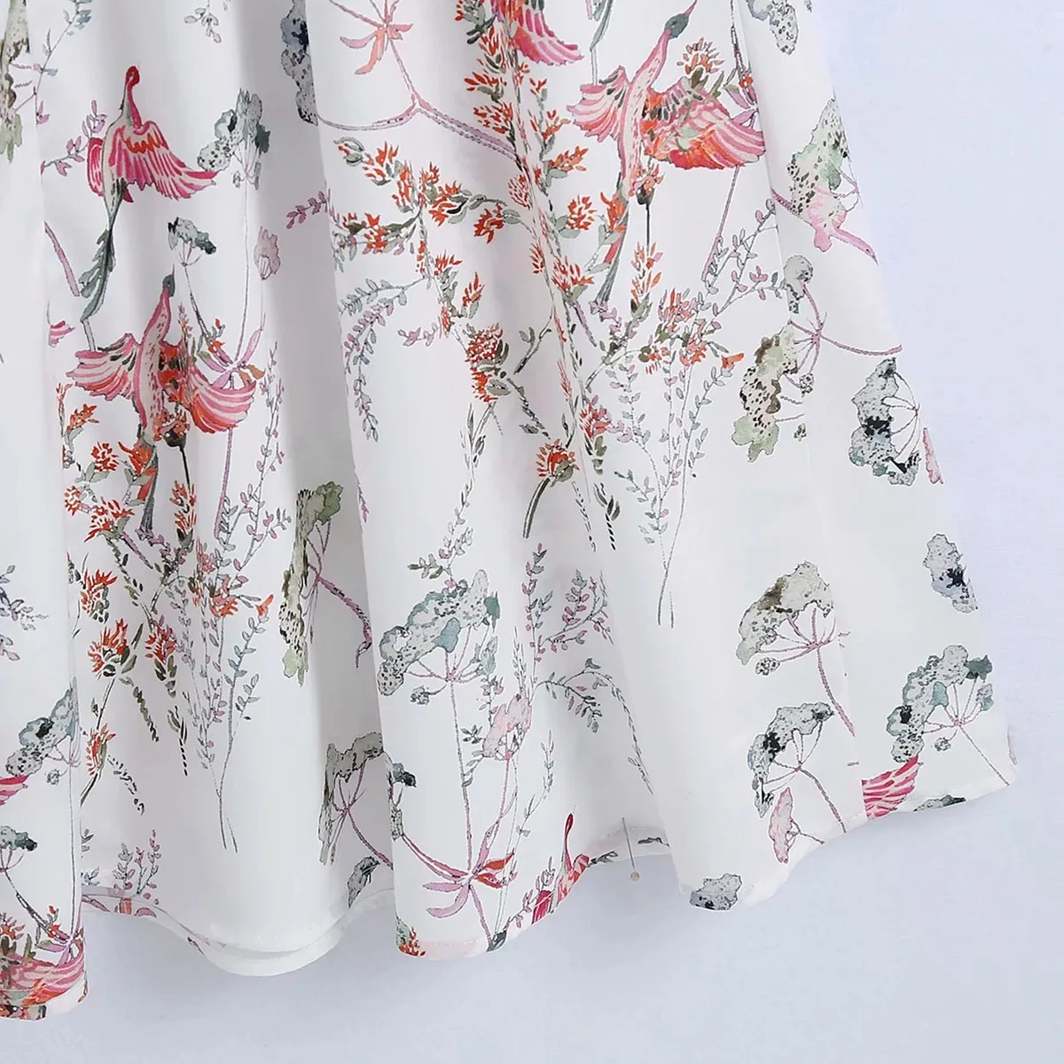 

Vintage JewelNeck LongSleeve Midi Floral Dresses DLQZ554