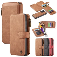 luxury skin leather flip phone case for samsung galaxy a72 a52 s21 ultra s20 plus s10 note 20 10 wallet multi card cover coque