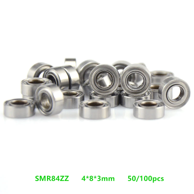 50/100 шт ABEC 5 SMR84ZZ SMR84 ZZ шарикоподшипник из нержавеющей стали Миниатюрный 4x8x3 мм