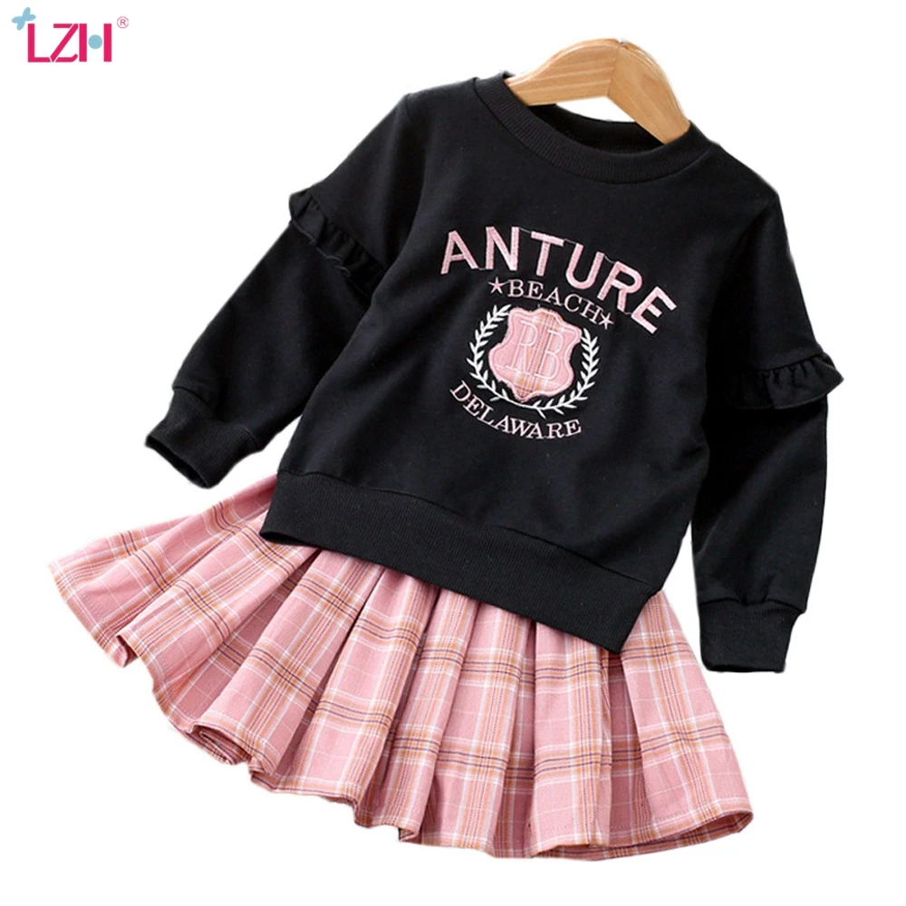 Одежда для детей Сезон осень зима маленьких девочек Спортивный костюм Комплекты