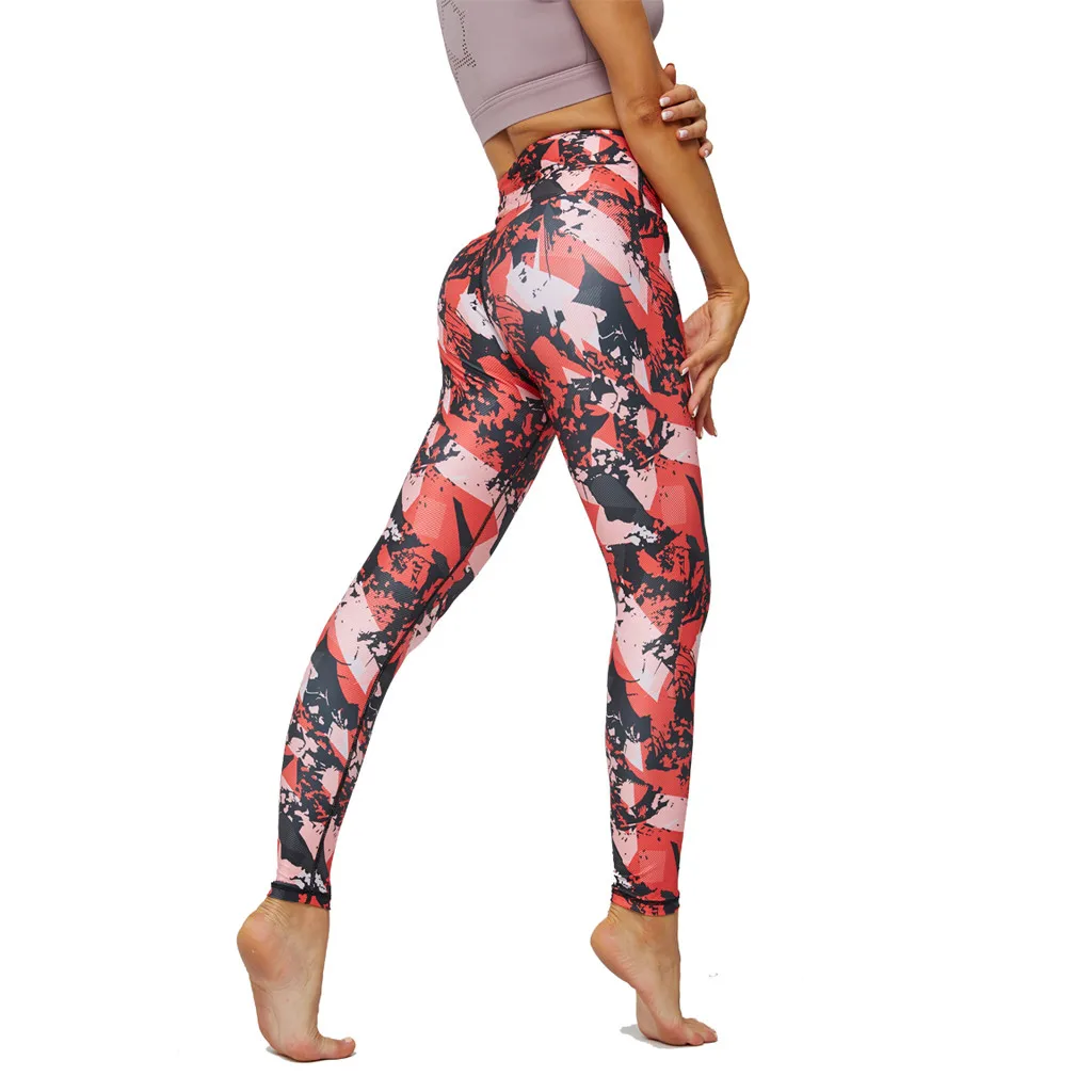 High Waist Women Yoga Pants Push Up Breathable Fitness Sports Leggings Running Tights Sportswear Slim Gym Clothing Female#g4 | Спорт и