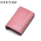 DIENQI Rfid держатель для карт, женские и мужские кошельки, тонкие смарт-бумажники, кожаный кошелек для мелочи, мужской кошелек, маленький кошелек 2019