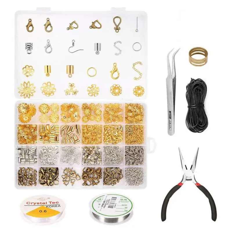 

24 Grid Jewelry Making Set DIY Handmade Earrings Necklace Bracelets Accessories Tools