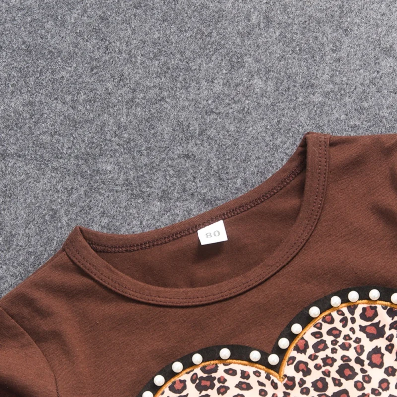 Детские летние хлопковые комплекты топы с длинными рукавами и принтом Пантеры