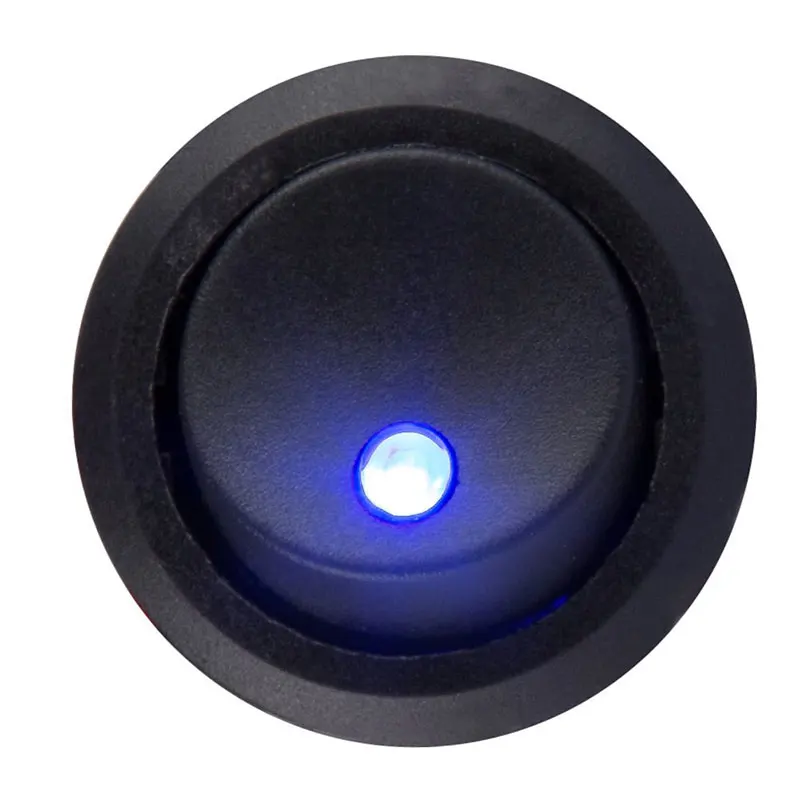 5 шт./10 шт. переключатели 20A 12 В круглый Кулисный переключатель синий светодиод SPST