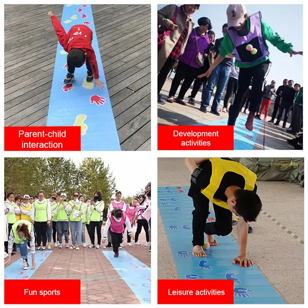 

2020 Newest Colorful Mat Outdoors Game Mat Team Building Game Fun Exercise Activities Adult Hands and Feet Training Game Set Mat