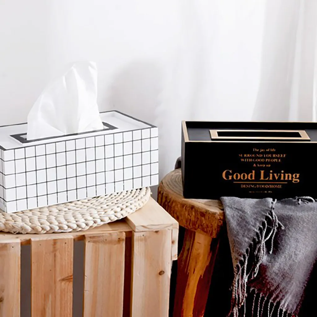 Tissue Storage Nordic INS Wooden Crafts Living Room Dining Room Decoration Simple Wooden Tissue Box 24x13x8.7cm Hot Sale#R25