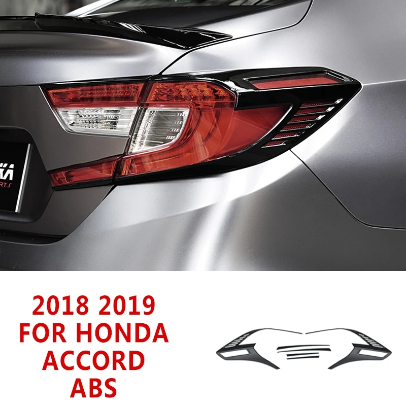 Pcmos 6 шт. ABS глянцевый черный задний Светильник Крышка лампы Накладка для Honda Accord 2018