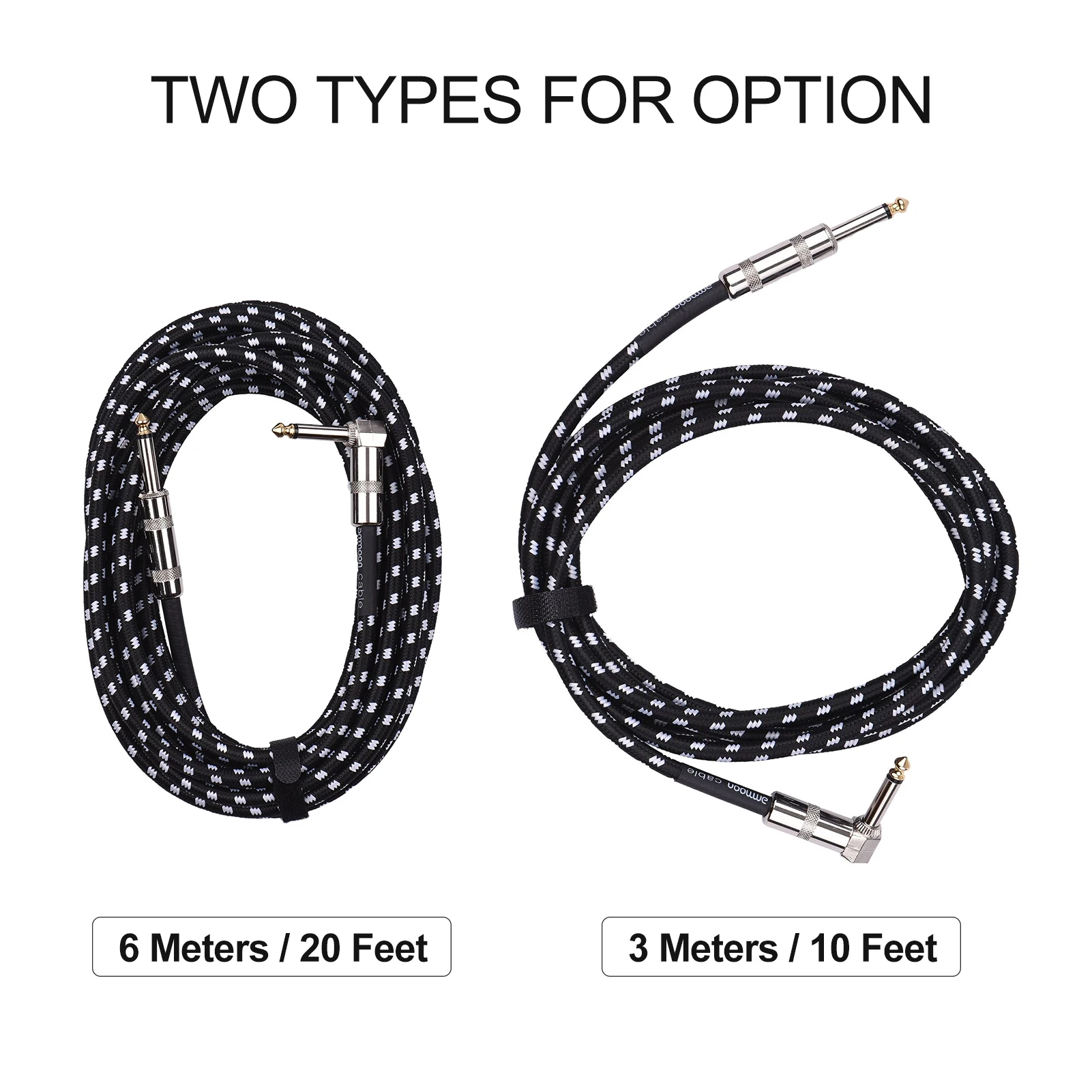 Кабель ammoon для гитары 6 35 мм прямоугольный инструмент TS штекер аудиошнур