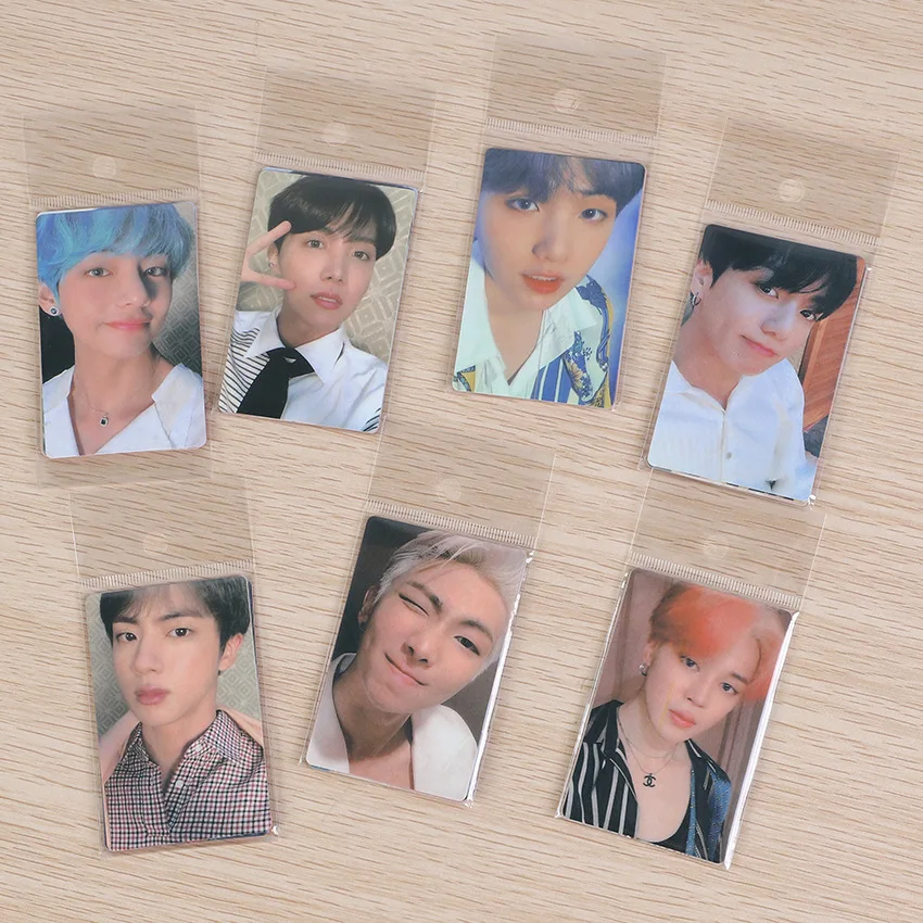 Южнокорейские группы Kpop Bangtan Boys одинаковые четкие HD фото карты имена подписи ломо