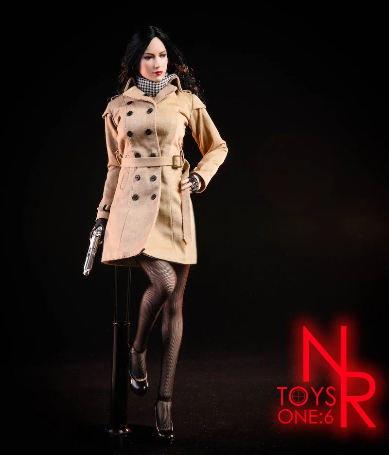 NR19 1/6 Scale Female Clothes Ada Wong Trench Coat &amp Shoes Stockings Pistol Model For 12 inches figure Doll | Игрушки и хобби