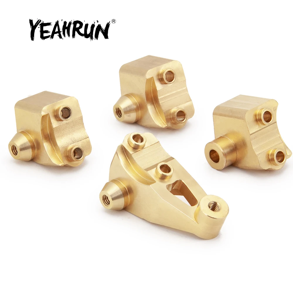

Тяжелый латунный передний и задний мост YEAHRUN, 45 г/комплект, нижний ударный кронштейн для детской модели автомобиля на гусеничном ходу TRX4 1/10 с дистанционным управлением, обновленные детали