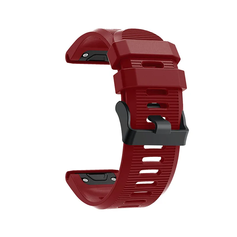 Силиконовый 26 мм быстросъемный ремешок для наручных часов Garmin Fenix 3 HR 5X 5X 6X Pro Easyfit силиконовый ремешок - Цвет: Красный
