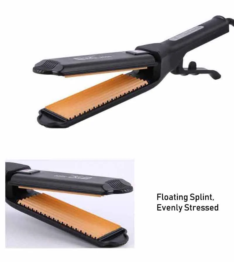 

Ceramic Tourmaline Ionic Flat Iron Hair Straighten Professional Hair Corn Wave Fluffy Styler Hair Straightener Splint Tool