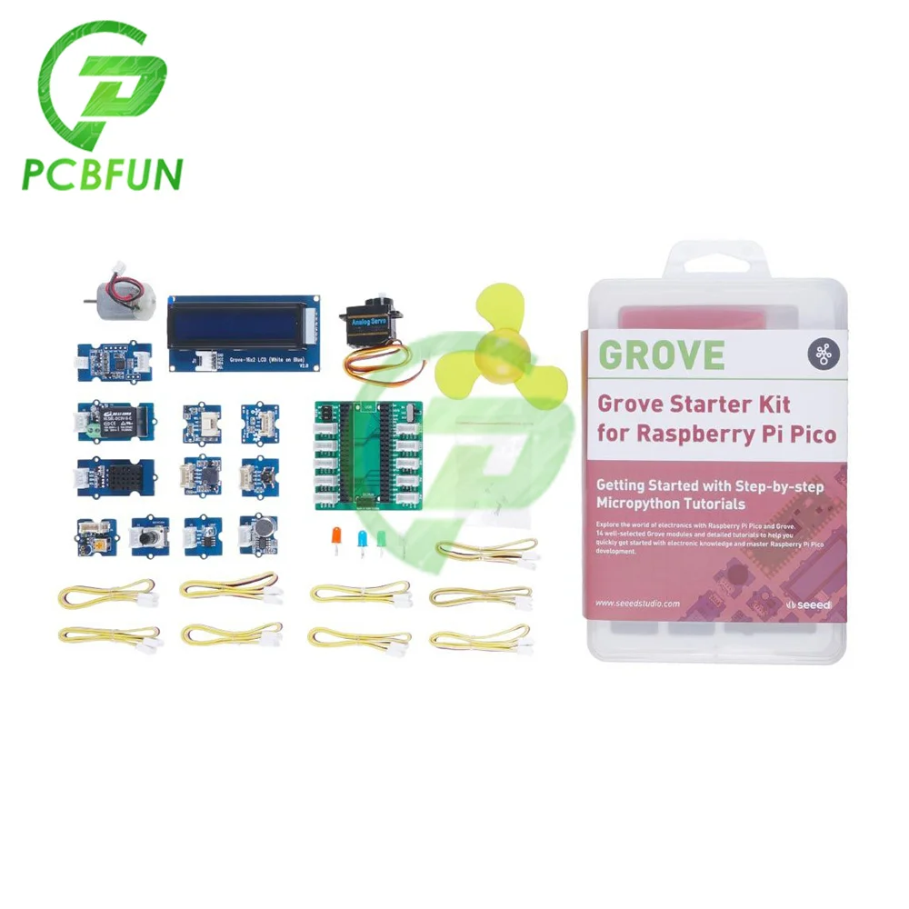 

Стартовый набор для Raspberry Pi Pico, двигатели управления светодиодными лампами, считывание значений различных датчиков