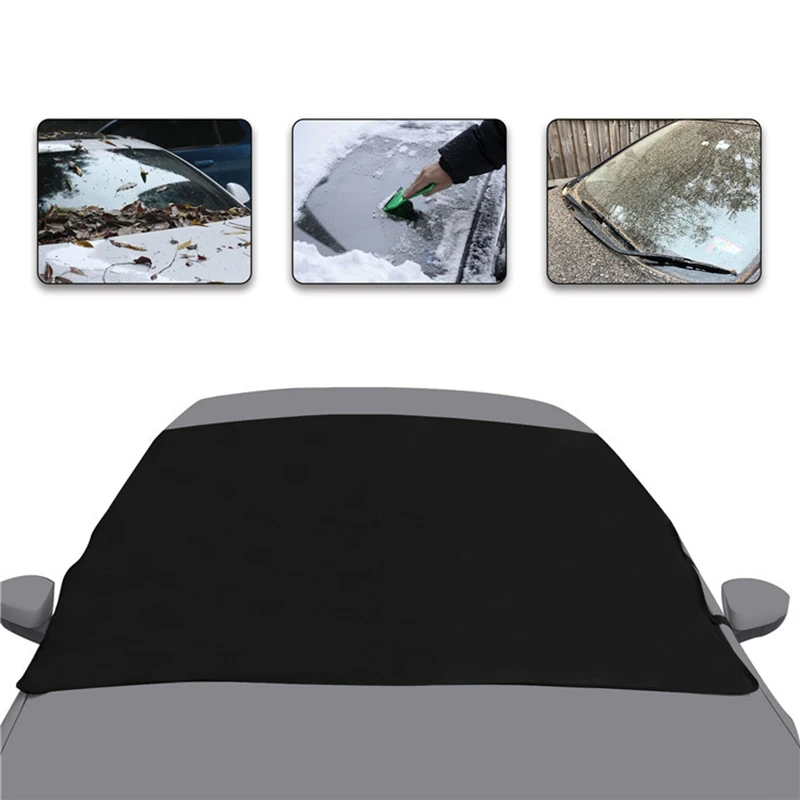 

Car Front Windshield Cover 600D Oxford Cloth Antifreeze Frost Snowproof Protective Cover 190.5*107CM