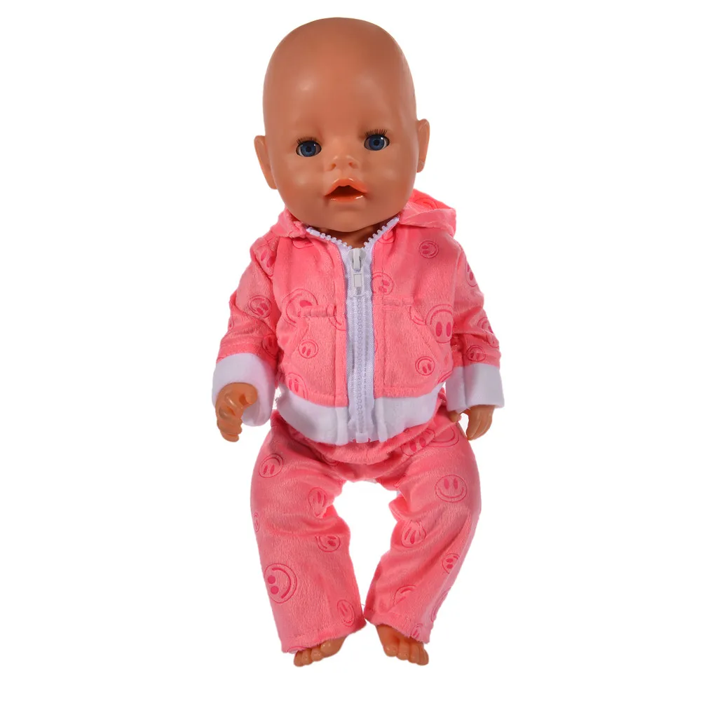 Кукольная одежда 3 шт./компл. Пижама дождевик подходит для 18-дюймовых