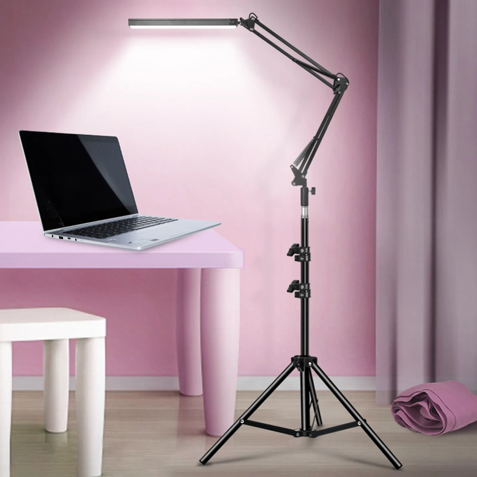 Multi-Function LED With Tripod Adjustable Metal Swing Arm Eye-Caring Lamp USB Charging For Home Office Working Studying | Освещение