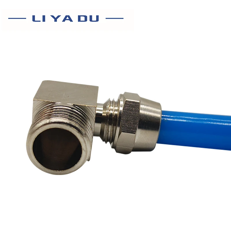 Трубная трубка PL4 6 8 10 12 мм to -M5 M6 1/8 1/4 3/8 1/2 резьбовой соединитель из фианита медные