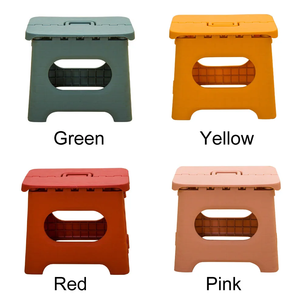 

For Adults Children Save Space Non Slip Heavy Duty Travel Portable Handheld Folding Step Stool Safe PP Multifunction Comfortable