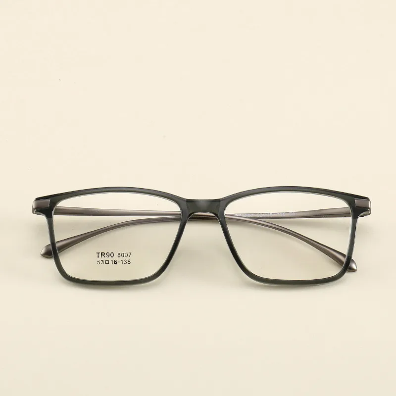 Квадратные очки для мужчин и женщин модные металлические оправа очков