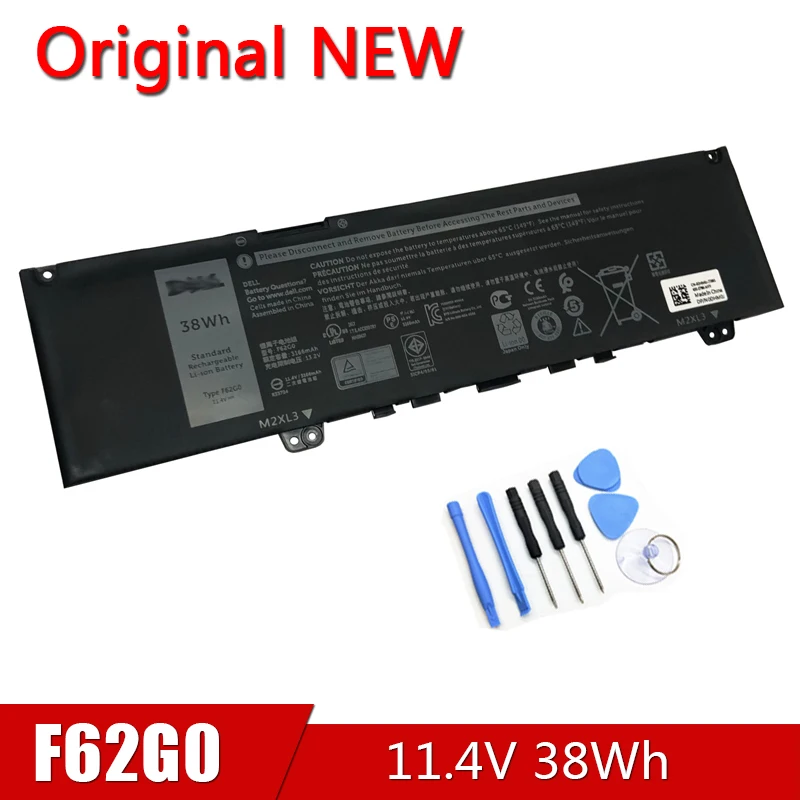 

Новый оригинальный аккумулятор F62G0 для ноутбука Dell Inspiron 13 5370 7370 7373 Vostro 5370 11,4 V 38Wh CHA01 RPJC3 39DY5