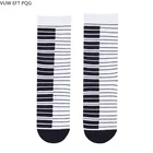 Носки для мальчиков и девочек с рисунком пианино уличные модные носки в стиле хип-хоп хлопковые поглощающие пот