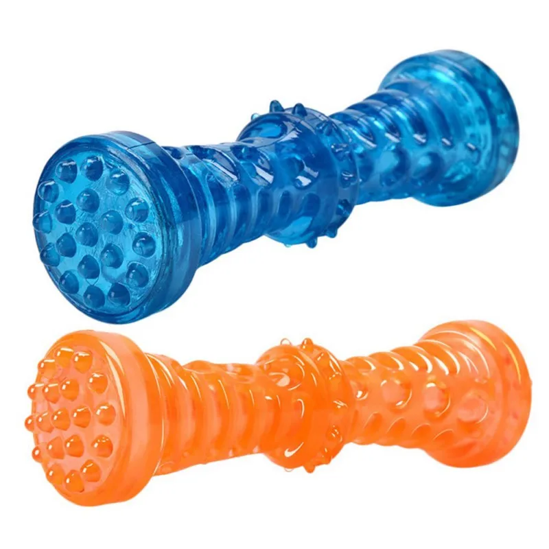 

Bite-resistant Pet Dog Strong Vocal Bone Molar Stick Orange Large Dog Toys Chew Rubber Loriver