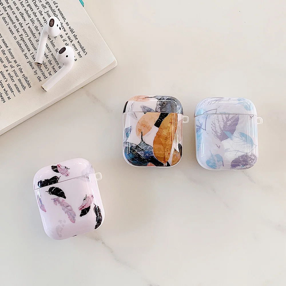 Чехол LOVECOM в стиле ретро с листьями для Apple AirPods Pro 1 2 Гладкий Мягкий IMD беспроводной