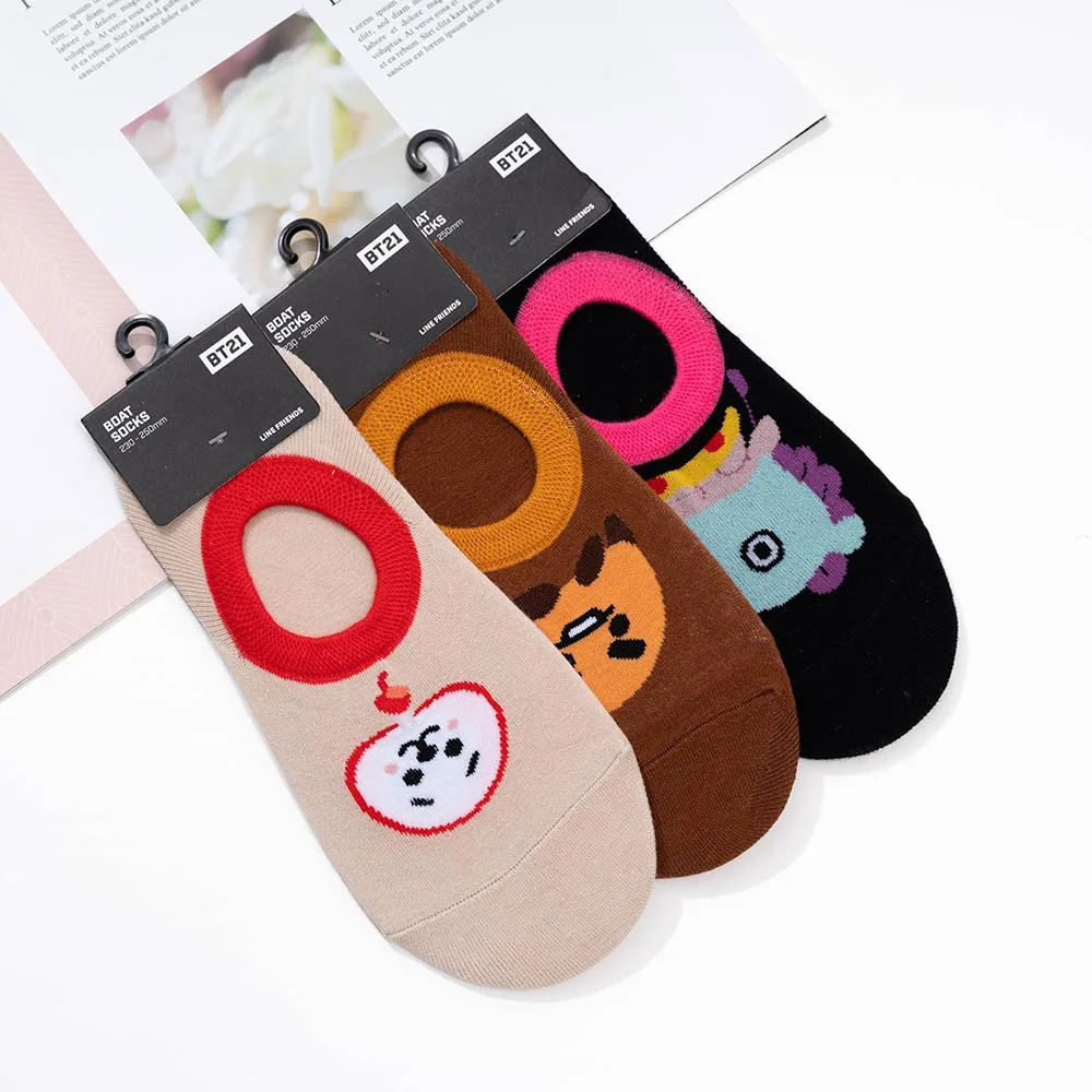 

JCBTSbulletproof youth group The same boat socks, invisible socks, cute cartoon breathable socks, short socks BT21
