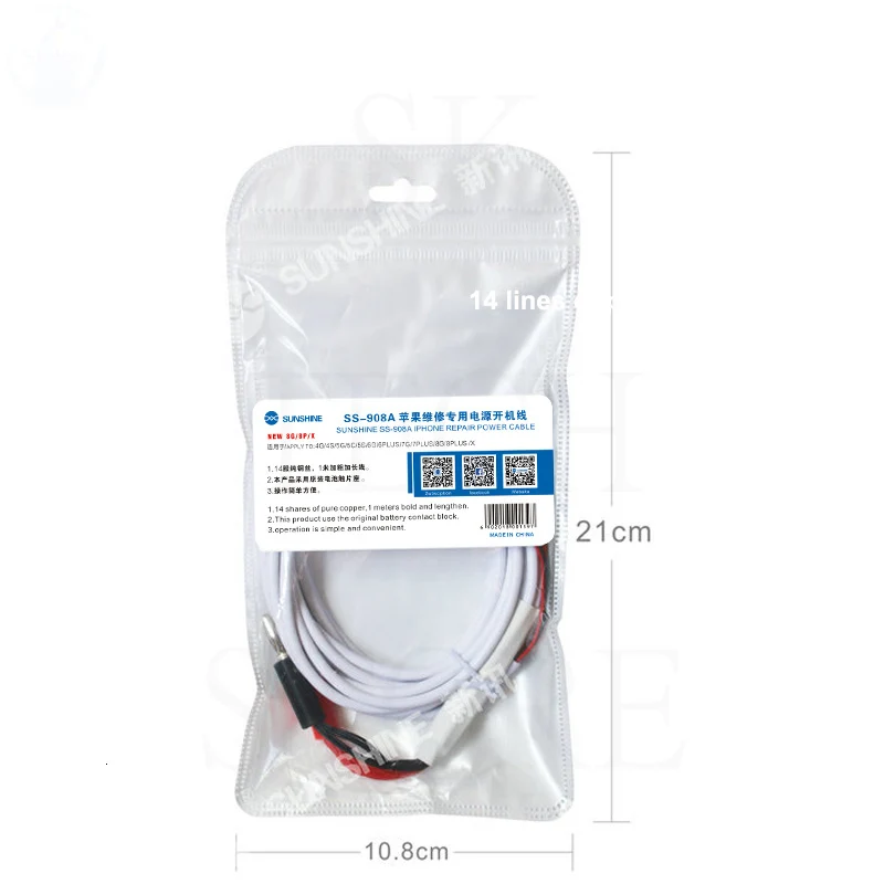 Sunshine SS-905A Батарея блок питания сапоги активации тестовая линейка для iphone 4/4S/5/5s/6/6s/6 p/6s p/7/7 p/8/8 p/x Кабель техобслуживания