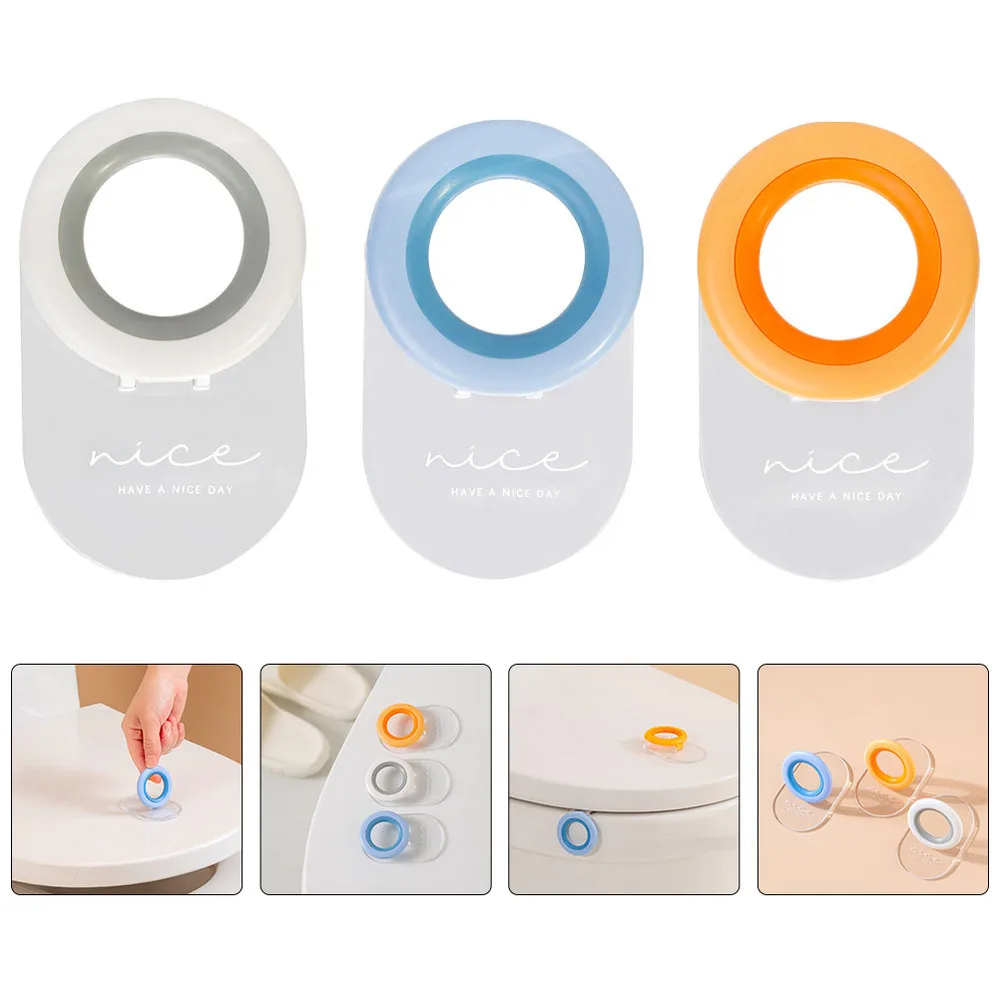 

3Pcs Adhesive Type Toilet Handles Drawer Refrigerator Door Ring-pulls